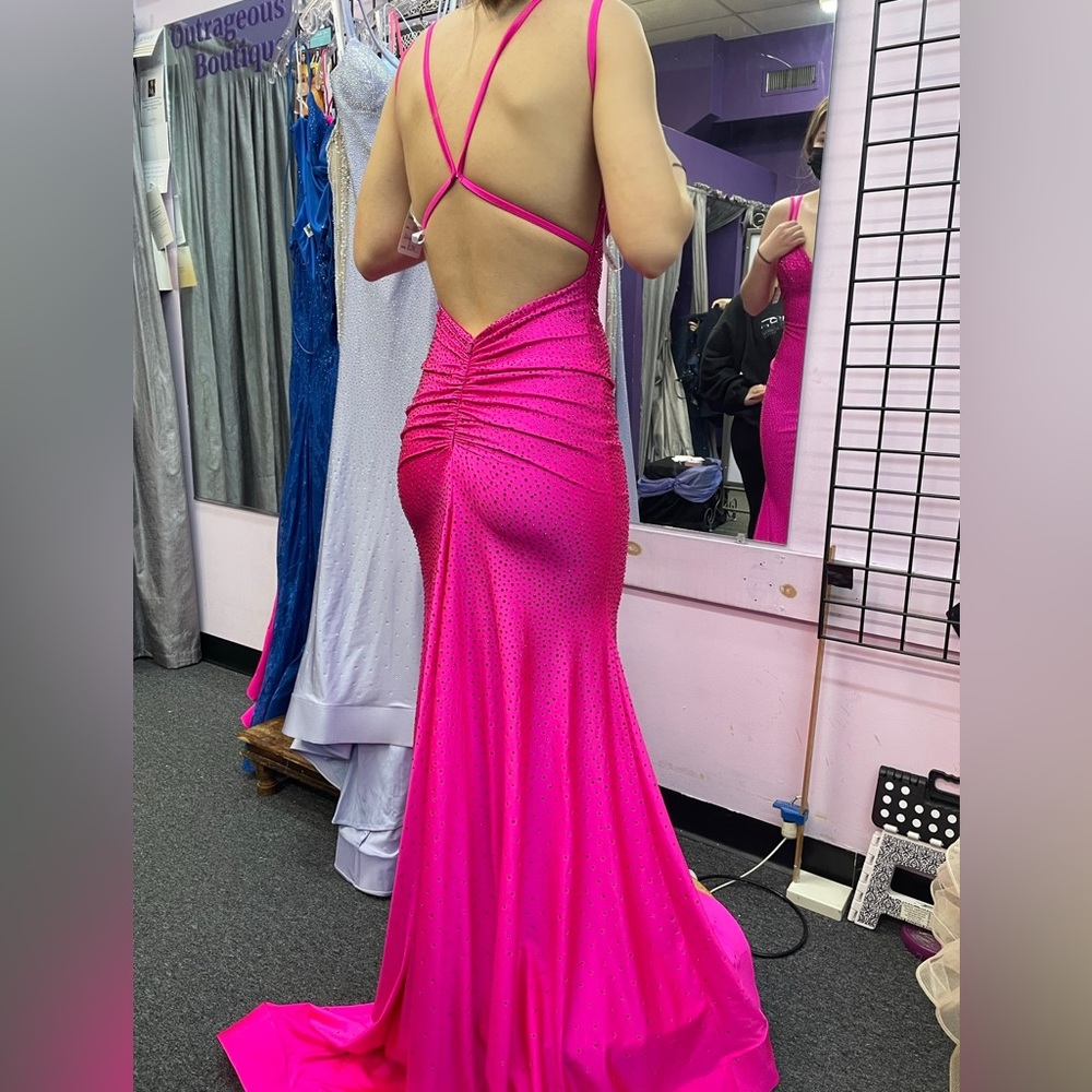 Sherri Hill Hot Pink Prom Dress